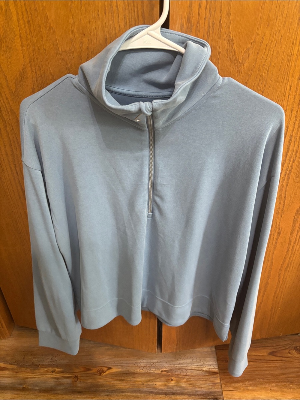 Seasoft Light Blue Half-Zip Pullover Sweatshirt
